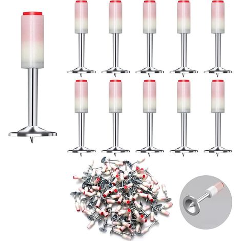 Set di chiodi a fungo, 100 pezzi, per pistole semoventi, 7,3 mm, bianco/argento (1/5)