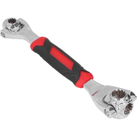 Clé à molette multifonctionnelle 8 en 1 avec poignée antidérapante, en acier allié portable. (1/5)
