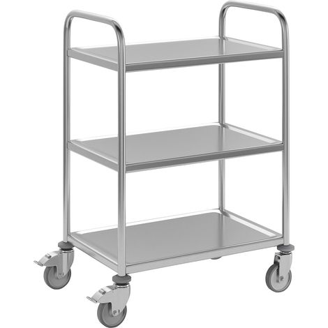 FRANKEL kaiserkraft, Chariot de service en inox, 3 niveaux, (1/5)