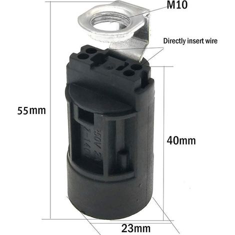 portalampade a candela E14 in plastica, base per lampada, supporto per portalampada per la realizzazione di lampade, restauro di lampadari e progetti di finitura di lampade. (1/4)