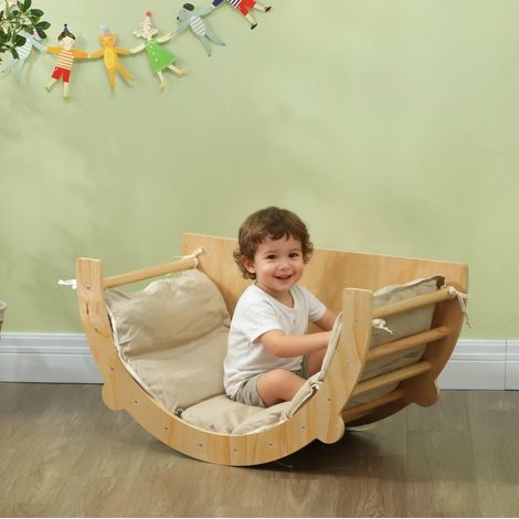 arche d’escalade 90x52x50 cm naturel – multifonction 4 en 1, sans matelas (1/5)