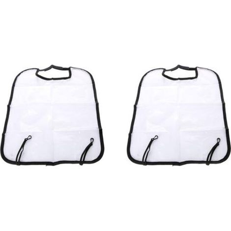 Protection de siège arrière de voiture - 2 pièces - Housse de siège de voiture - Protection de siège avant - PVC - Tapis de Kick - Protection de siège de voiture - Housse de siège - Transparent (1/5)