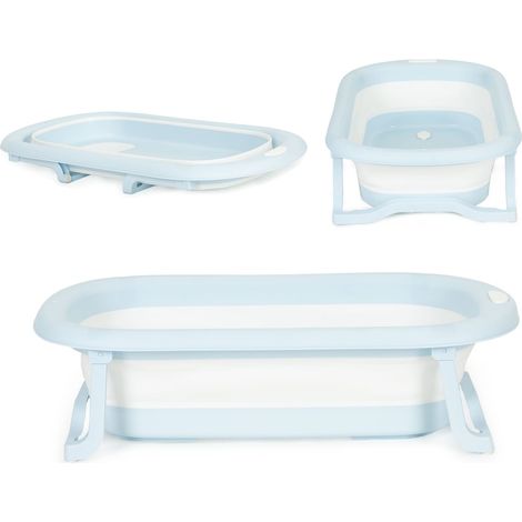 Faltbare Babybadewanne mit Abflussstopfen - Grau (1/5)