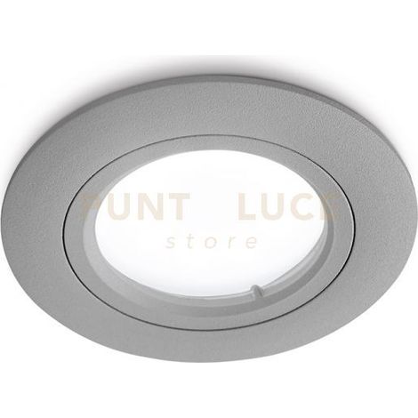 GFA313 - FARETTO TONDO D.7,8CM 1 LUCE ATTACCO GU10 COLORE GRIGIO OPACO IP44 DA INCASSO