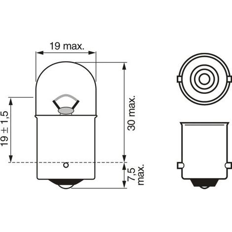 Ampoule, feu clignotant BOSCH 1 987 302 204 pour CLASSE S, (1/2)