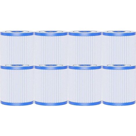 Lot de 8 cartouches filtrantes de type H pour piscine Intex 29007E (1/5)