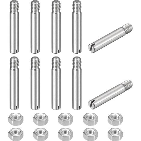 10pcs Goupilles Cylindriques avec Écrou, M5x30mm Goujon Cylindrique Fendu Fileté Externe 304 Acier Inoxydable Industriel Mécanique Chevilles Support d'Étagère Tige Fixation Meubles (1/5)