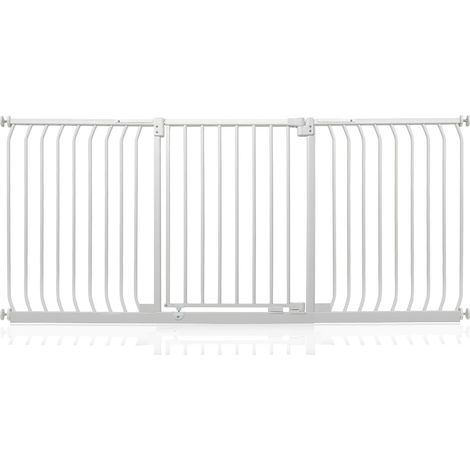 Safetots Elite Pressure Safety Gate, 197cm - 206cm, Matt White, Pressure Fit Stair Gate