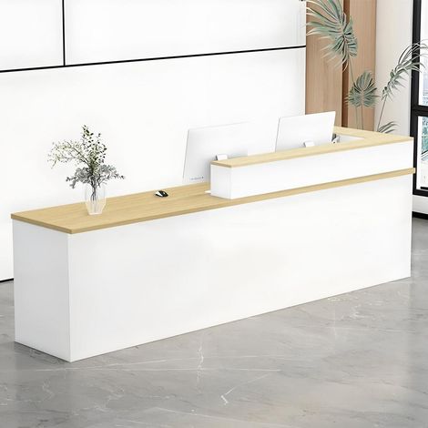 Réception moderne avec plateau rehaussé, bureau, salon, boutique, plusieurs tailles et couleurs (1/5)