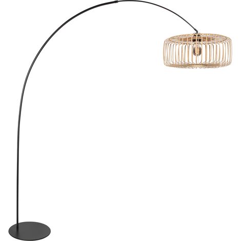 Anne Lighting - lampada da terra - Curve - naturale nero -