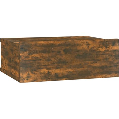 Comodino sospeso con cassetto 40 x 30 x 15 cm MDF marrone DEC033920