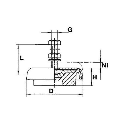 Support de machines Level-Mount® LM, Type LM : 5-55, Ø D 160 mm, Hauteur H 35 mm, Ø de filetage G : M16 x 1,5, Long. de vissage standard L : 100 mm (1/3)