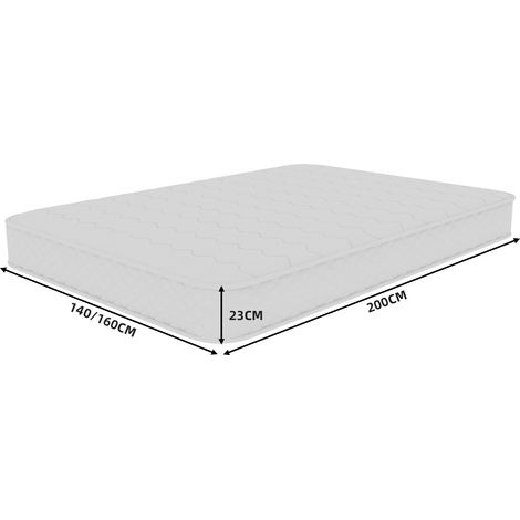 Matelas 3D respirant ressorts individuels enveloppés, silencieux, anti-interférence, doux et solide, double support,160×200cm, épaisseur 23cm (1/5)