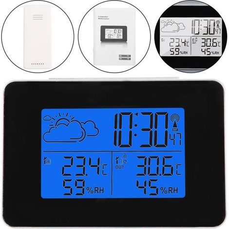 Station Météo – Écran LCD, Prévision 8h, Sonde Extérieure – Pour Maison, Bureau (1/5)