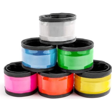 Lot de 6 brassards de sécurité LED - Bracelets lumineux pour le vélo, la marche, la course à pied, les concerts et les activités de plein air nocturnes (1/4)