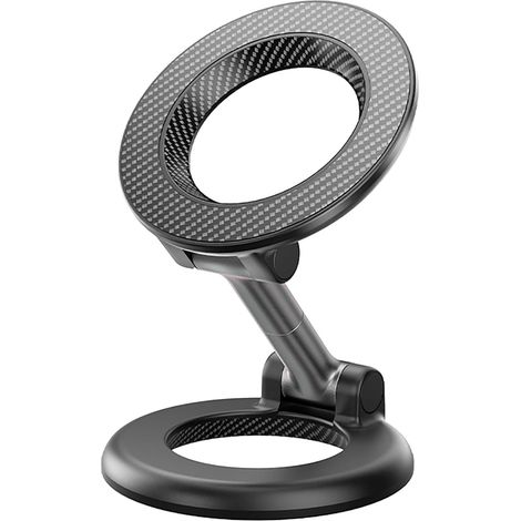 Support de Téléphone Magnétique Double Face, 17 Aimants N52, Rotation à 360°, Multi-Angle Réglable, avec 2 Plaques Métalliques pour Tableau de Bord de Voiture, Réfrigérateur, (1/5)