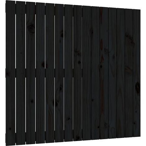 Maison Exclusive - Testiera da Parete Nera 95,5x3x90 cm in Legno Massello di Pino