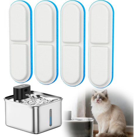 Lot de 8 Filtres Fontaine Chat Lesolph WF540 Sans Fil, 5 Étapes, BPA-Free, Eau Fraîche, Rechange Compatible (1/5)