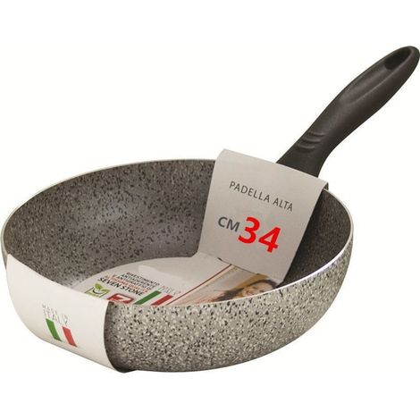 TrAdE Shop Traesio - Padella Alta Antiaderente Antigraffio Saltapasta ø 20-22-24-26-28-30-32-34 Cm Cucina -    -34 cm   -