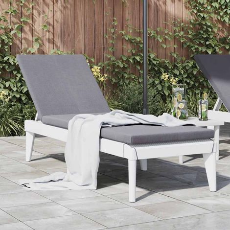 vidaXL Sun Lounger White 186x60x29 cm PP (1/5)