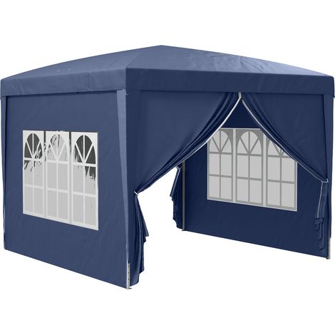 3 x 3(m) Pop Up Gazebo, Water and UV Resistant Party Tent Camping Canopy Marquee with Carry Bag, Blue