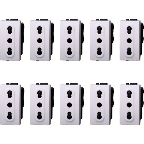 gloca Prese Bipasso 2+T 16A Compatibili Living (10, Bianco) (1/4)