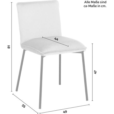Mömax Stuhl Darla Beige Velours Gepolstert (1/5)