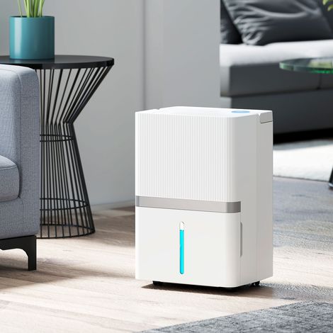 Deshumidificador 35L/Día para 40-90 ㎡ Luz Indicador de Humedad Depósito 5,5 Litros Drenaje Continuo Temporizador 24H (1/5)