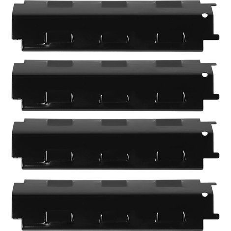 Hapivida Plaque Chauffante pour Gril à Gaz, en Acier Inoxydable Épaissi Chauffer Uniformément, Rechange de Panneau Chauffant de Chauffante de Barbecue Diffuseur de Flamme 37cm(4pcs)