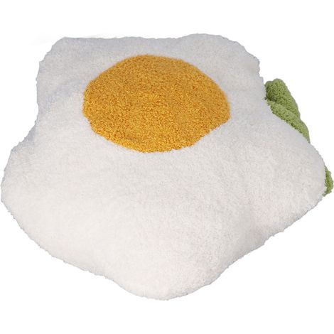 Ensemble 2 en 1 comprenant un coussin et un plaid à motif floral, doux et facile à transporter, idéal pour la maison, le salon, la chambre et les voyages. Fleurs blanches à étamines jaunes. (1/5)