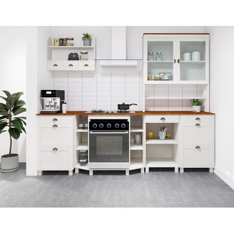 Toscana-Commode à 3 tiroirs en blanc honig