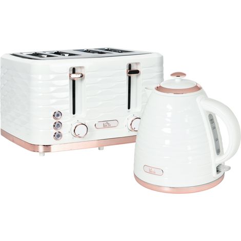 GagaSet grille-pain et bouilloire 2 en 1 7 niveaux de brunissage creme (1/5)