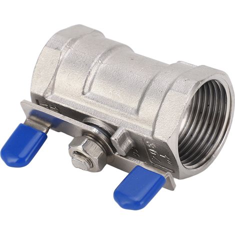 1-Zoll-Kugelhahn, voller Durchgang, Edelstahl, Absperrklappenform, doppeltes Innengewinde, für Gartenpumpen und Wasserhähne (1/5)