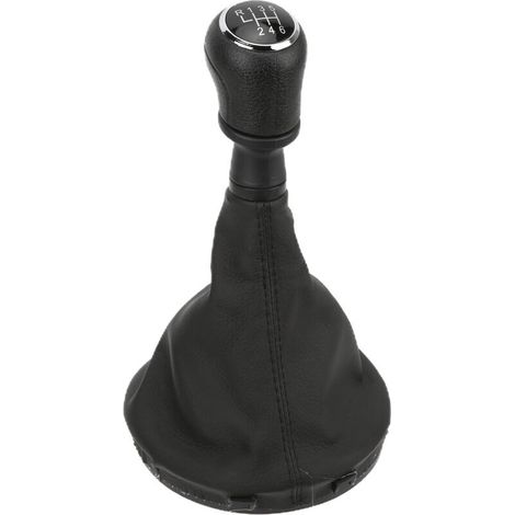 Couvercle de pommeau de levier de vitesse de voiture en cuir PU noir, remplacement pour Transport Multivan Caravelle T5 T6 2003 – 20116 vitesses (1/5)