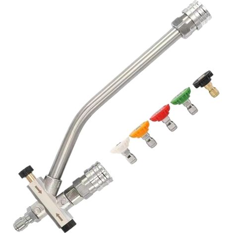 Double à Mousse Modes réglables, ergonomiques et Robustes, avec 5 Buses  Accessoire pour nettoyeur haute pression pour lavage auto, maison, terrasse, industriel et extérieur (1/5)