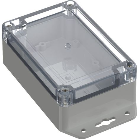 TRU COMPONENTS TC-10860568 Flansch-Gehäuse 120 x 80 x 45.20 Polycarbonat Lichtgrau 1 St. (1/2)