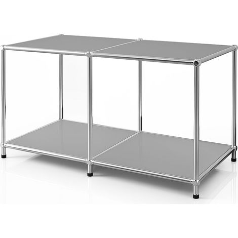 Metallregal Concept Epure MK-016 Sideboard & Ablageregal mit offenen Flächen Grau