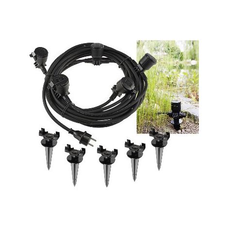 Gartensteckdose 5-fach, IP44, 5+2,5m, für Außen (1/5)