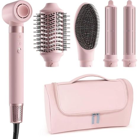 Air Styler & Sèche-cheveux 5 en 1 Brosse Soufflante avec Ucleurs Auto-Wrap, Brosse Ovale, Pas de Dommage Thermique, Style Polyvalent pour Tous Types de Cheveux, Trousse de Rangement (1/4)