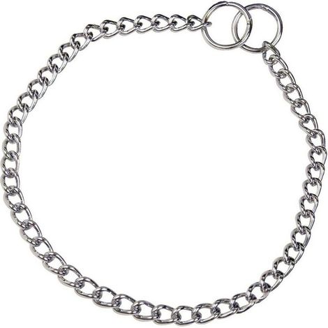 Collier pour chien HS Sprenger argenté, maillons torsadés de 2,5 mm, 60 cm