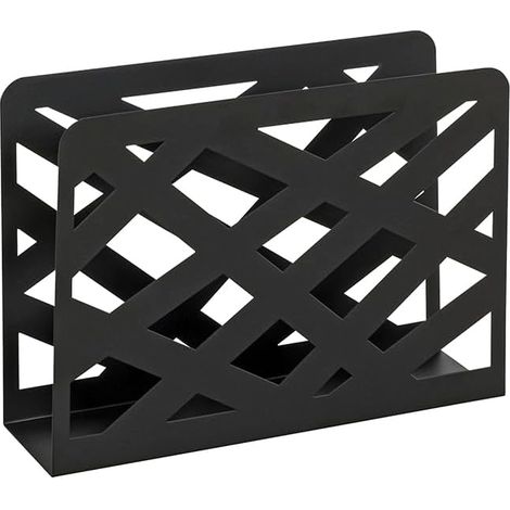 Porte revues Noir, métal - Dim.: L 35 cm x H 26 cm x P 10 cm, Style: Modern
