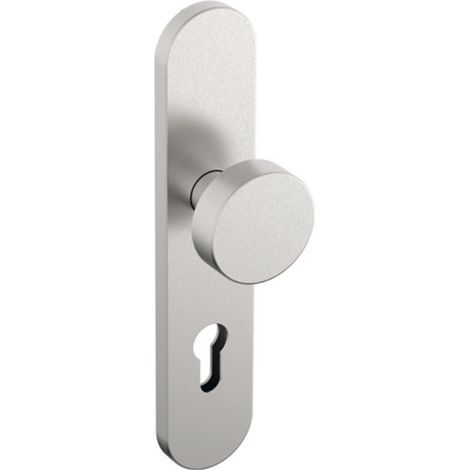 Poignée bouton sur plaque OGRO 3020/7020 AL FS Alu.F1 ovales long (1/3)