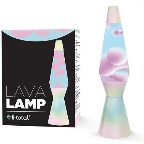 Lampe à lave rétro 40 cm – Effet magma et paillettes – Ampoule 25W R39 incluse – Pour ambiance cosy – XL1779 – Itotal (1/4)