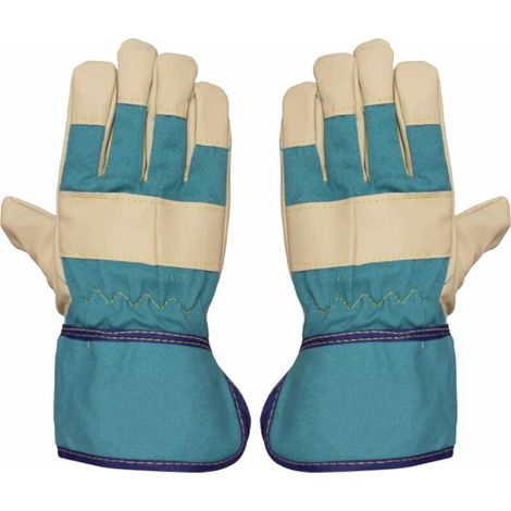 Gants de jardin pour enfant protection jardinage junior cuir synthétique doux souple confort, 6-8 ans (1/2)