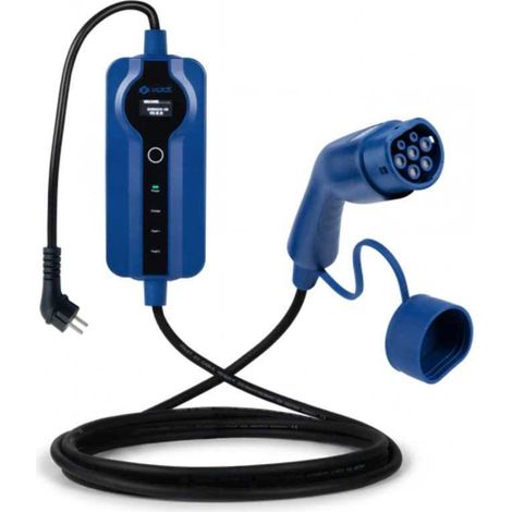 Câble de recharge - Type 2 - 8 / 16 A - 3,7 kW - 5 m - Schuko - 8721008666143 - Voldt