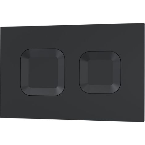 Square Dual Flush Push Button Black