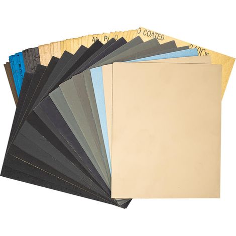 28 feuilles papier de verre 114×140mm,papier de verre humide et sec,grain 240 à 10000, kit de polissage multi-usages,pour le Ponçage Automobile de Meubles en Bois (1/5)