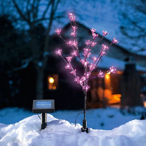 Esotec Solar LED Blütenstrauch pink