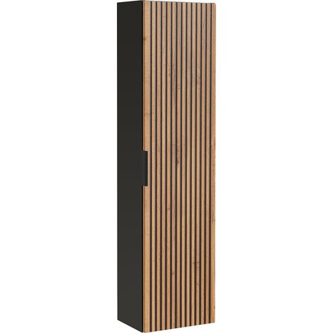 Columna de pared 1 puerta Gaia Madera y Negro (1/4)