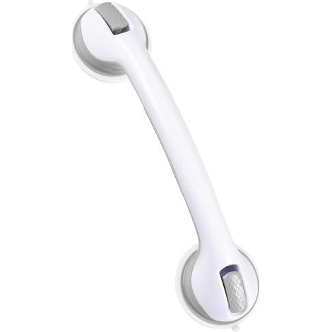 Bathroom and shower grab bar, sturdy 40cm suction cup grab handle, removable and waterproof bath grab bar, grey and white, for elderly and pregnant women (1/5)